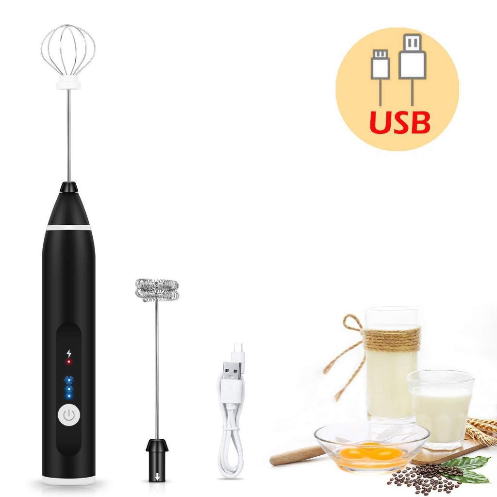 Máy tạo bọt cafe mini 3 tốc độ sử dụng pin đánh trứng mini cầm tay không dây SẠC USB | BigBuy360 - bigbuy360.vn