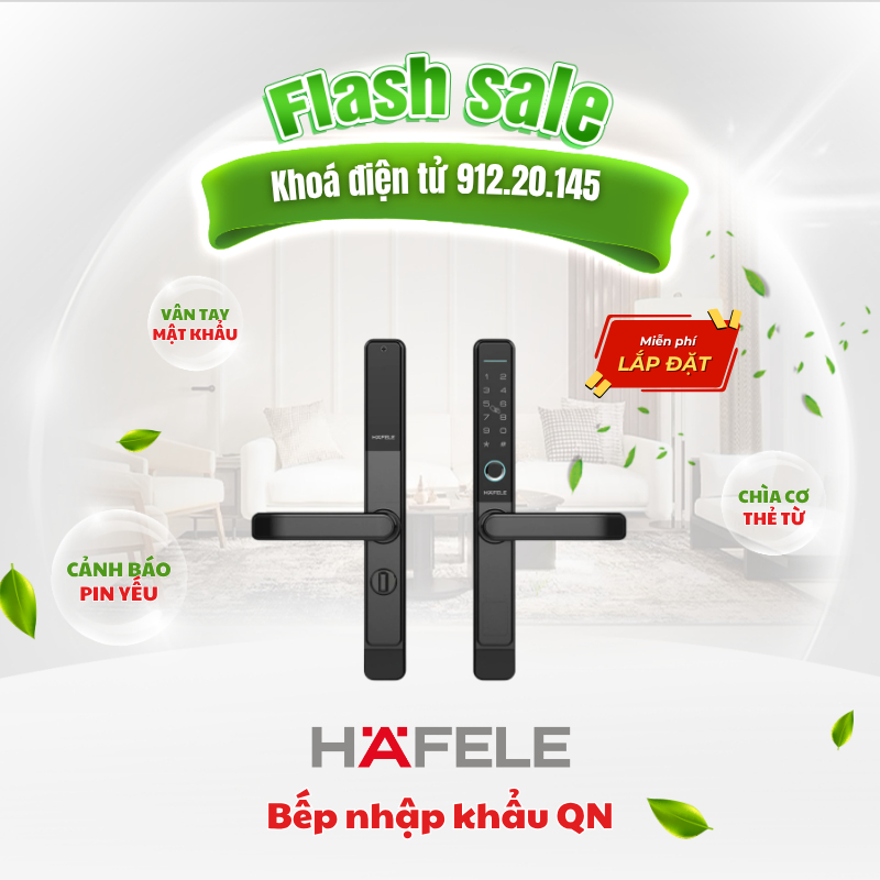 Khóa Cửa Nhôm Thông Minh Hafele DL6600 912.20.145 Thiết Kế Mỏng