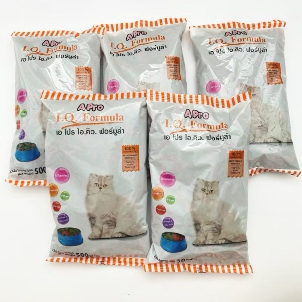 Combo 5 Gói Thức Ăn Hạt Khô Cho Mèo APro IQ Formula 500g - hạt Apro iq cho mèo