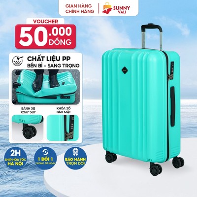 Vali kéo SUNNY PP07 - Nhựa PP chống vỡ tuyệt đối xách tay, kí gửi (size 20/24/28 inch)