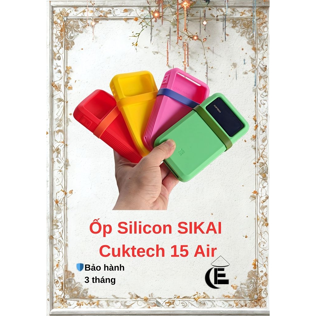 Ốp Silicon Cuktech 15 Air 15000mAh - Ốp Bọc Sạc Dự Phòng Chống Sốc, Chống Trầy, Dẻo Cao Cấp SiKai