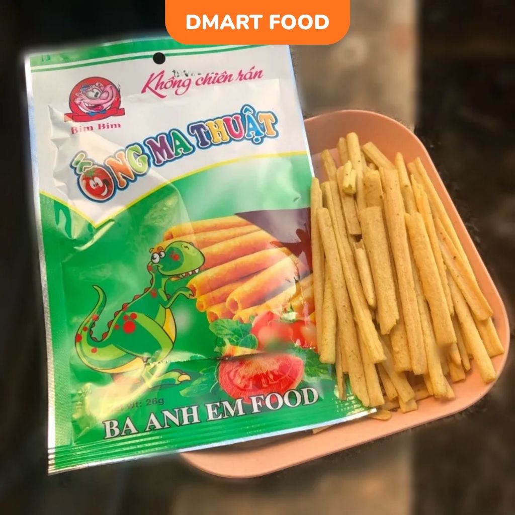 Combo 10 Gói Bim Bim Ống Ma Thuật, Đồ Ản Vặt Tuổi Thơ 3 Anh Em Food, Giòn Ngon