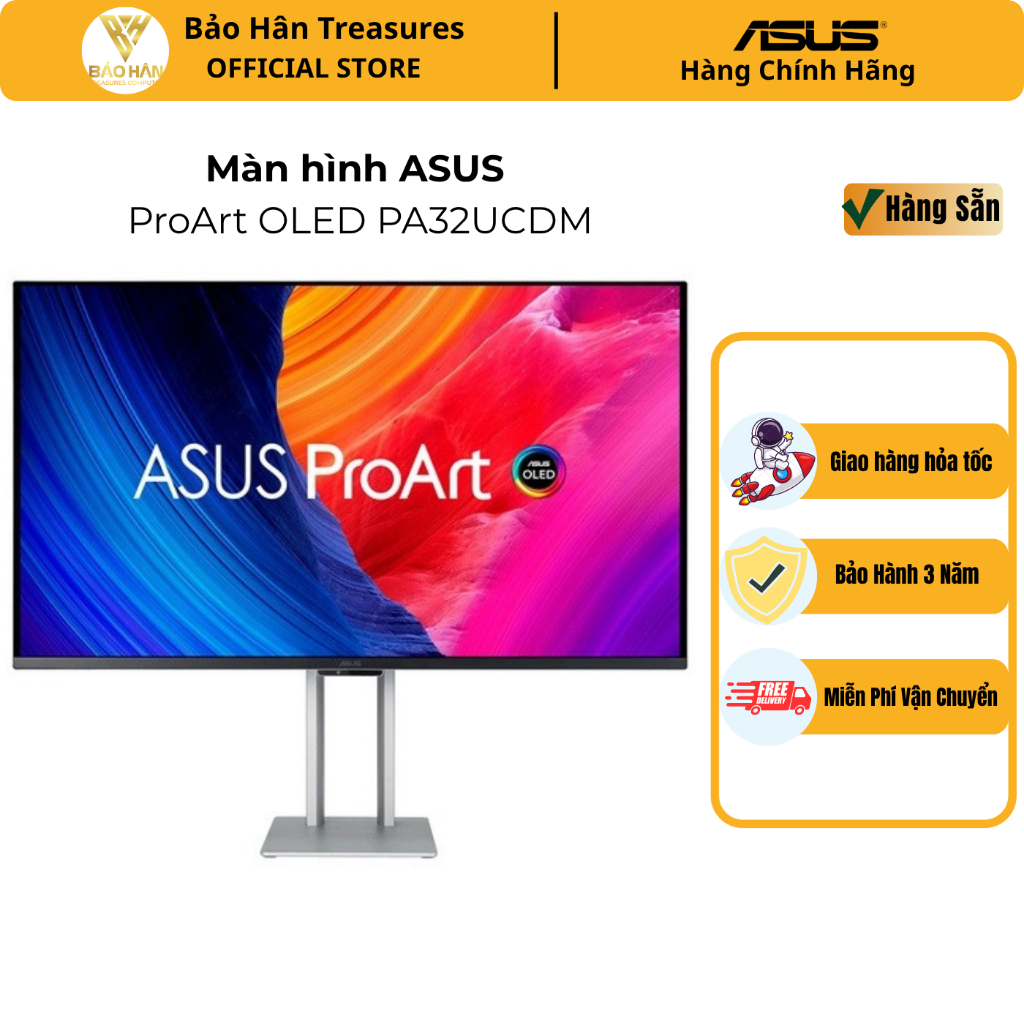 Màn hình ASUS ProArt Display PA32UCDM 31.5" QD-OLED HDR-10 240Hz 4K UHD (3840 x 2160) - Hàng Chính H