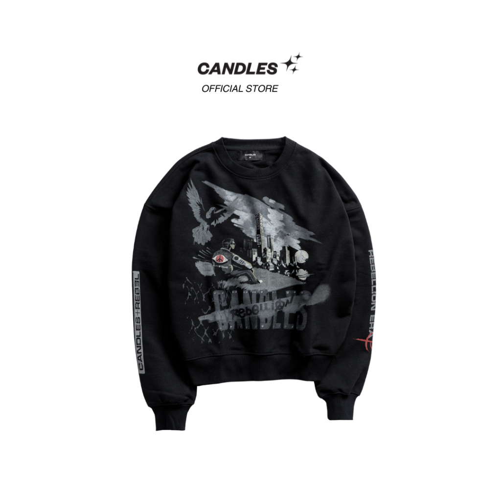 Áo Sweater Candles Rebellion Era Oversized Fit Unisex