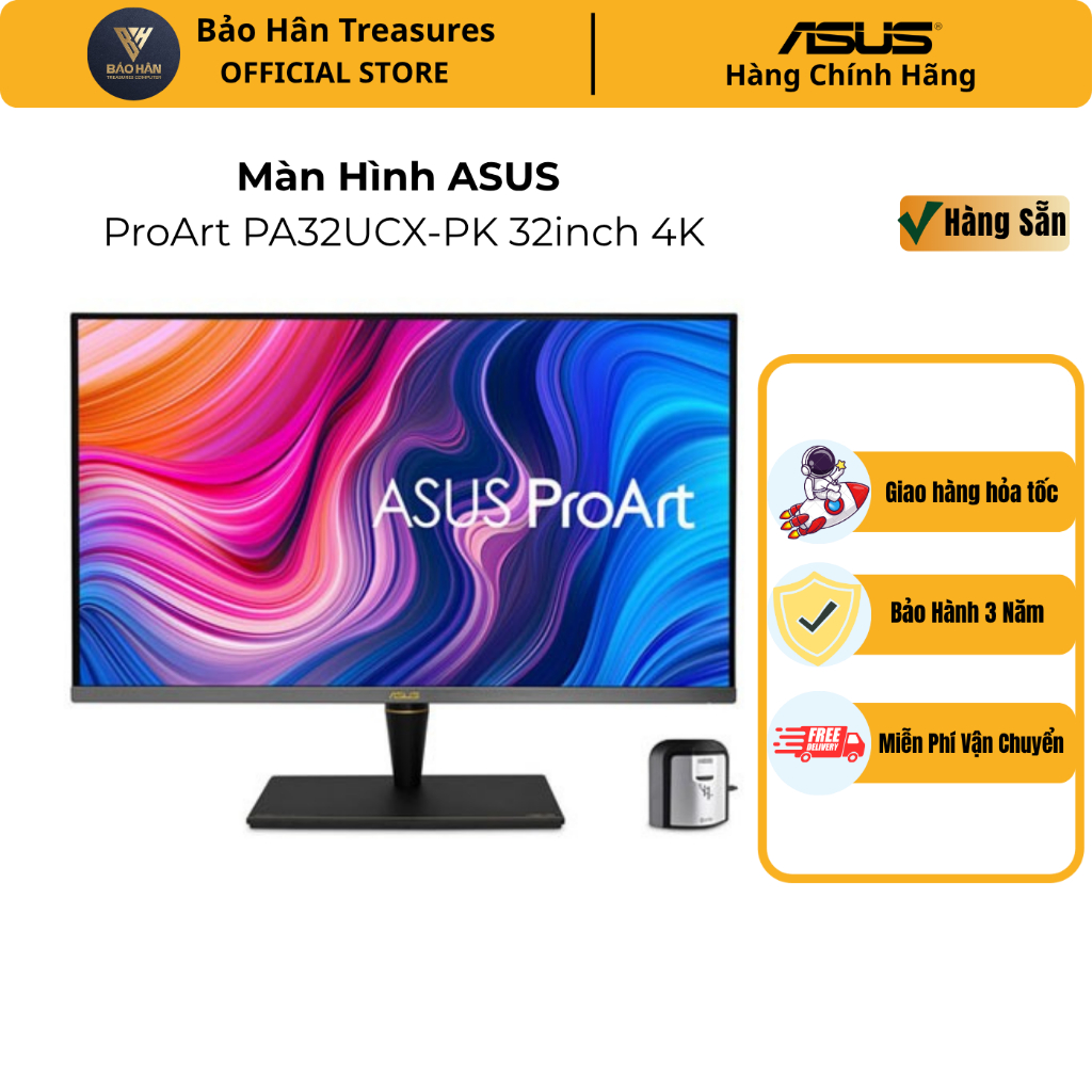 Màn Hình ASUS ProArt PA32UCX-PK 4K HDR Mini LED Professional Monitor w/Polarizer Panel- 32 inch, 4K 