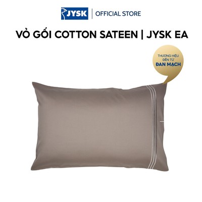 Vỏ gối cotton sateen | JYSK EA | xám nhạt | R50xD70cm