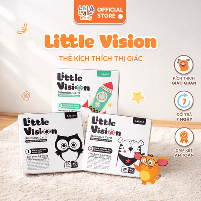 Bộ thẻ kích thích thị giác cho bé Little Vision Lalala baby bộ thẻ học Flashcard thông minh phát triển thị giác