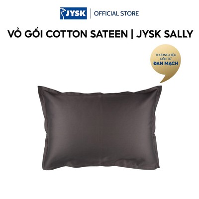 Vỏ gối cotton sateen | JYSK SALLY | xám | R50xD70cm