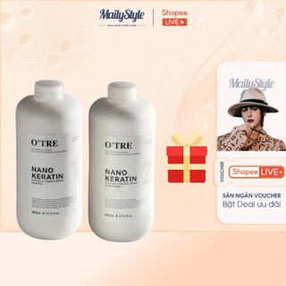 E16_(KÈM QUÀ) Bộ Dầu Gội Xả O’TRE Nano Keratin chai 800ml Siêu Mềm Mượt