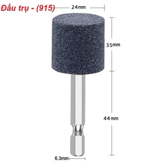 Đá mài hình trụ, đầu mài hình nón chân lục giác, chuyên dùng kẹp vào đầu máy khoan để mài dao, kéo.TN637.915.916