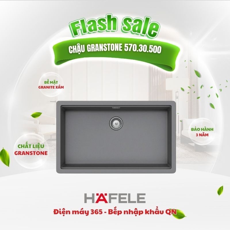 Chậu rửa chén Hafele HS20‑GEN1S80 75×45.6 cm – màu xám, bền, chống trầy