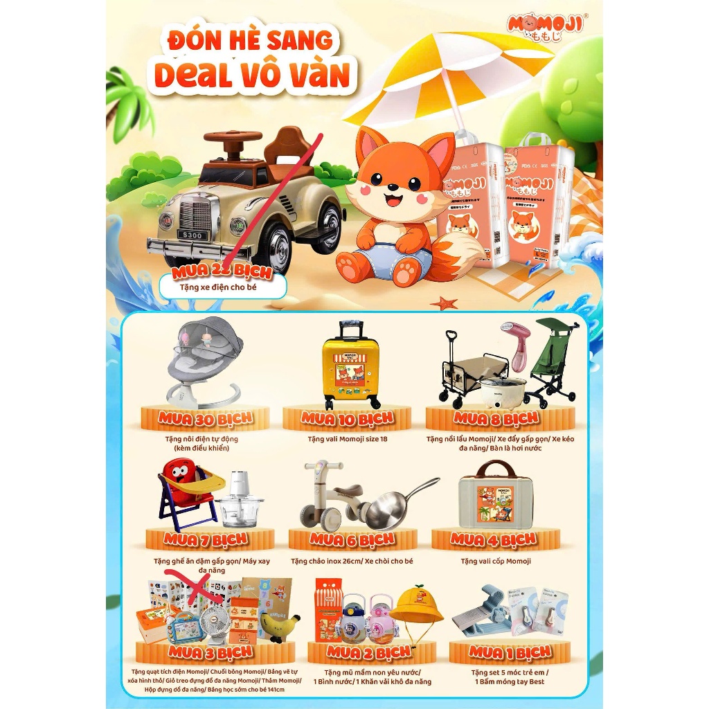 [ KHÔNG BÁN ] Quà tặng ưu đãi khi mua bỉm Momoji