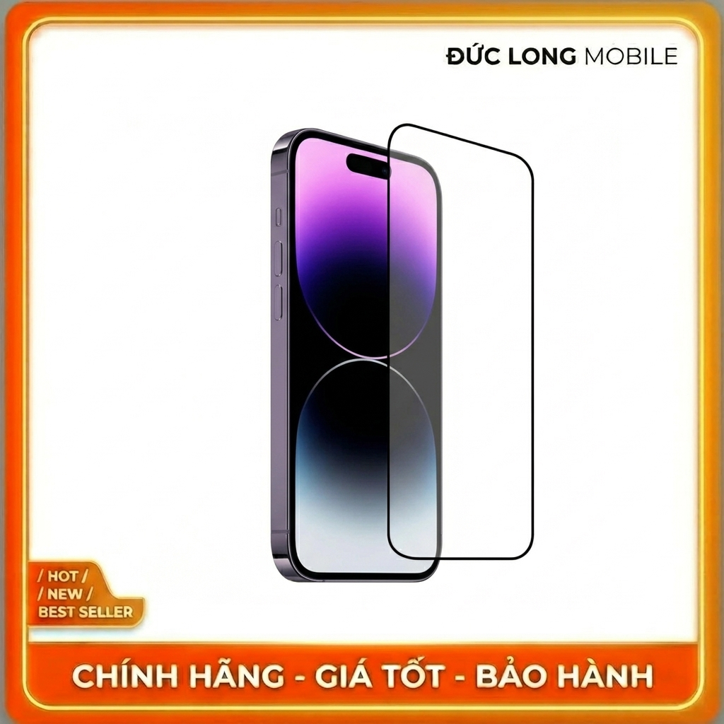 Kính Cường Lực Full Màn Tràn Viền 9H – Dành Cho Các Đời IPhone (từ ip7 đến ip17) – Chống Trầy, Chống