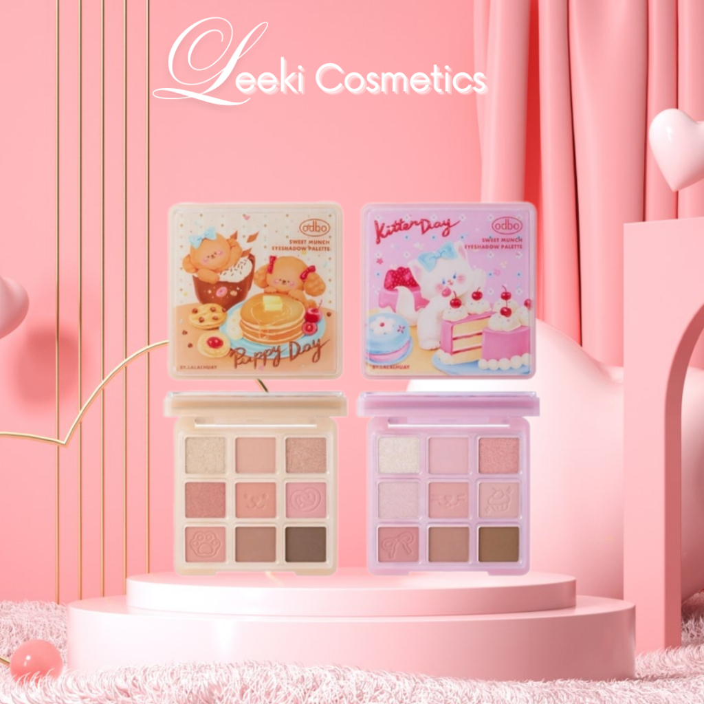 Bảng Mắt ODBO 9 Ô OD2024 Sweet Munch Eyeshadow Palette Puppy Day_Kitten Day