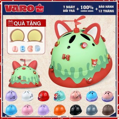 Nón Thể Thao Trẻ Em Varo Macaron Kuromi, Spiderman Cho Bé từ 2-7 Tuổi-Tăng Chỉnh Size-Chính Hãng