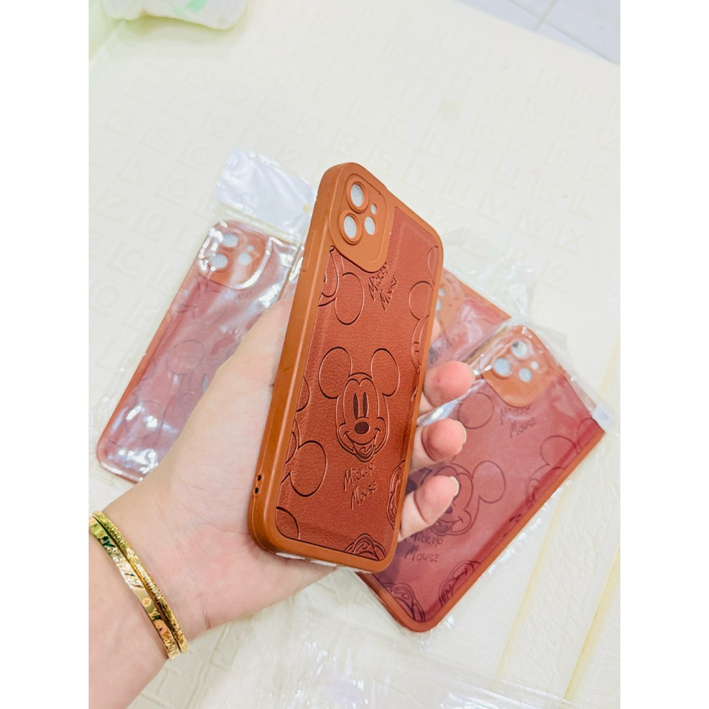 Ốp Lưng iPhone 11 Da Mềm Mickey Mouse Chống Sốc Chống Trầy Ôm Sát Máy Đẹp