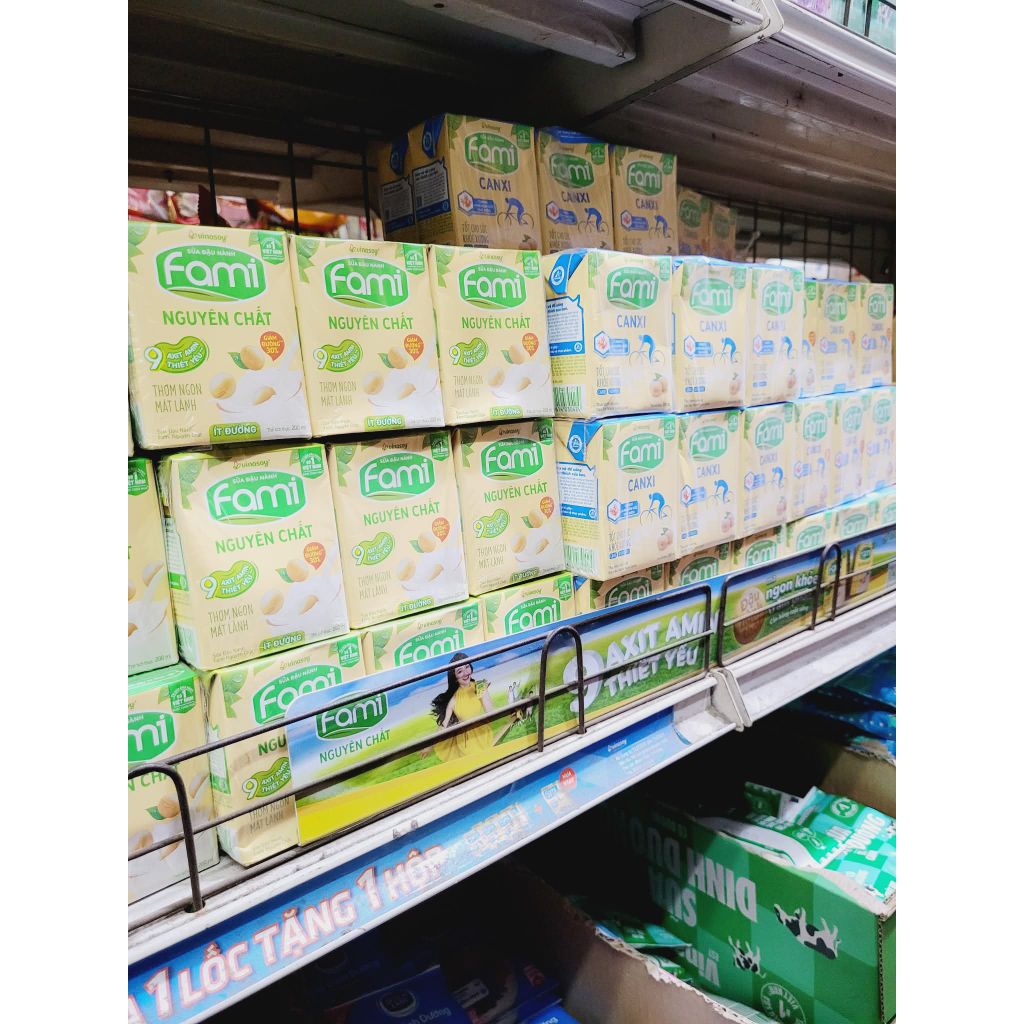Combo 2 lốc sữa đậu nành Fami nguyên chất/ canxi/ sữa dừa/ socola/ đường đen/ đậu đỏ