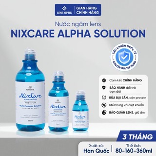 Dung dịch vệ sinh bảo quản kính áp tròng Nixcare Alpha Solution duy trì độ ẩm làm sạch lens