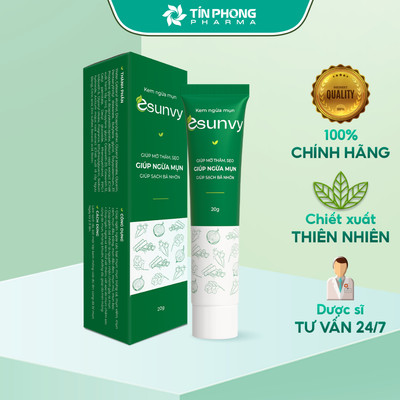 Kem Ngừa Mụn Esunvy Giúp Sạch Mụn, Hết Thâm, Mờ Sẹo Phù Hợp Với Mọi Loại Da Tuýp 20g