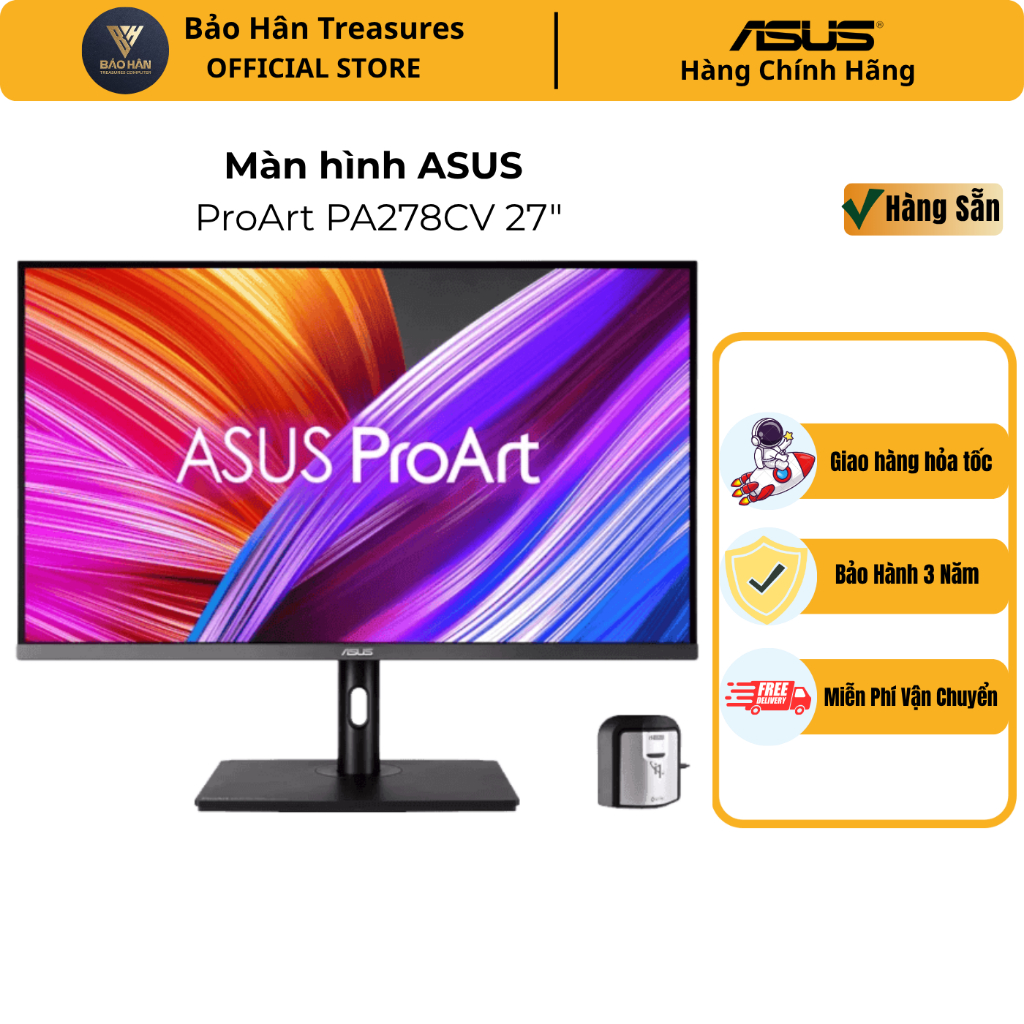Màn Hình Máy Tính Asus ProArt PA278CV  27 inch 2K IPS Chuyên Đồ Họa Hàng Chính Hãng