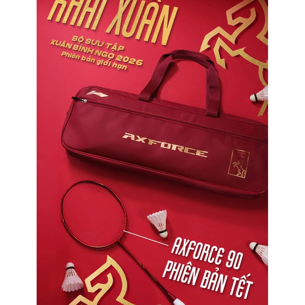 Vợt cầu lông Lining Axforce 90 Red Limited 2026, Loh Kean Yew, Tiger Max, Dragon Max chính hãng [INB