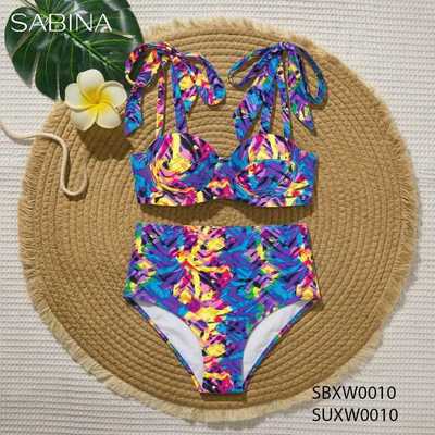 [SALE XẢ HÀNG] Áo Bơi Bikini Cao Cấp Họa Tiết Graphic Swimwear By Sabina SBXW0010