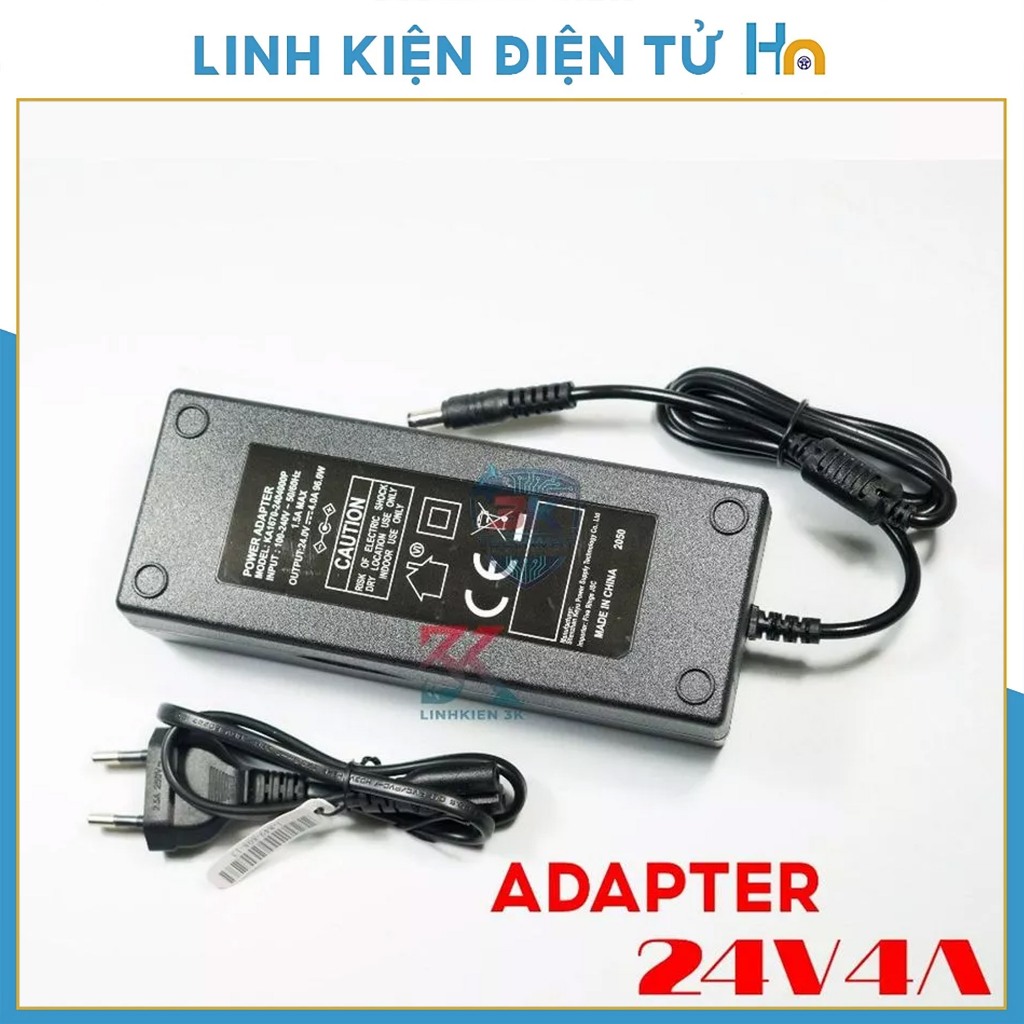 Nguồn adapter 24V4A dùng cho thiết bị đèn LED, Trạm hàn c11, nk936, C245, C2470 máy in mã vạch, máy 