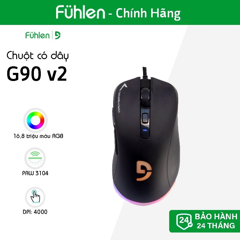 Chuột có dây Fuhlen Series G90/G90proX/G90L pro led RGB - Chính hãng 24 tháng