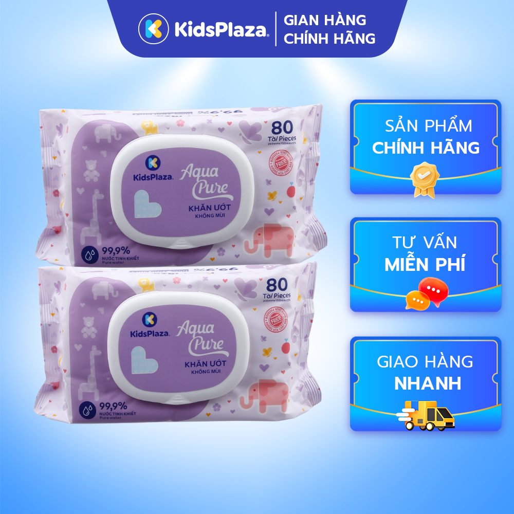 Khăn ướt tinh khiết KidsPlaza 80 tờ chính hãng