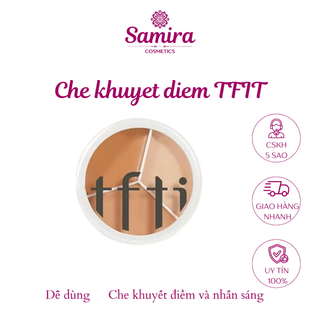 Che khuyết điểm TFIT, Ckđ triệt sắc tfit che phủ cao, kiềm dầu, lâu trôi Cover Up Pro 20g  Samira Co