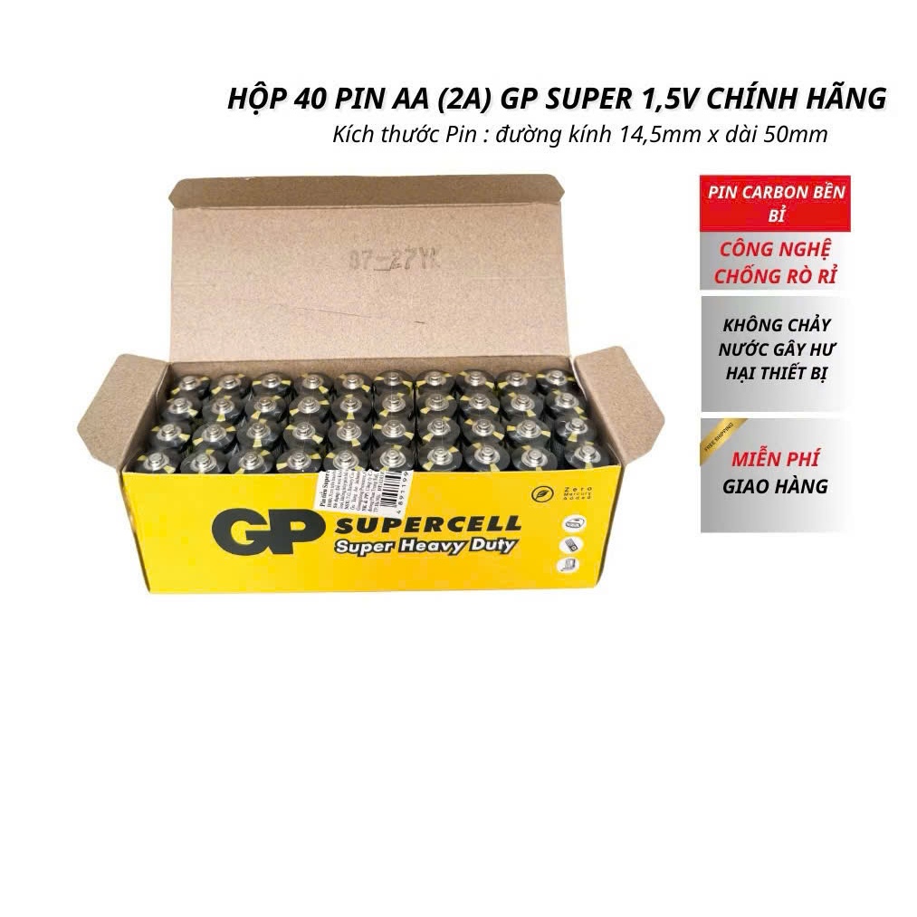 ( Thanh Lý ) Hộp Pin AAA 1,5V GP Batteries Siêu Bền - Hàng chính hãng