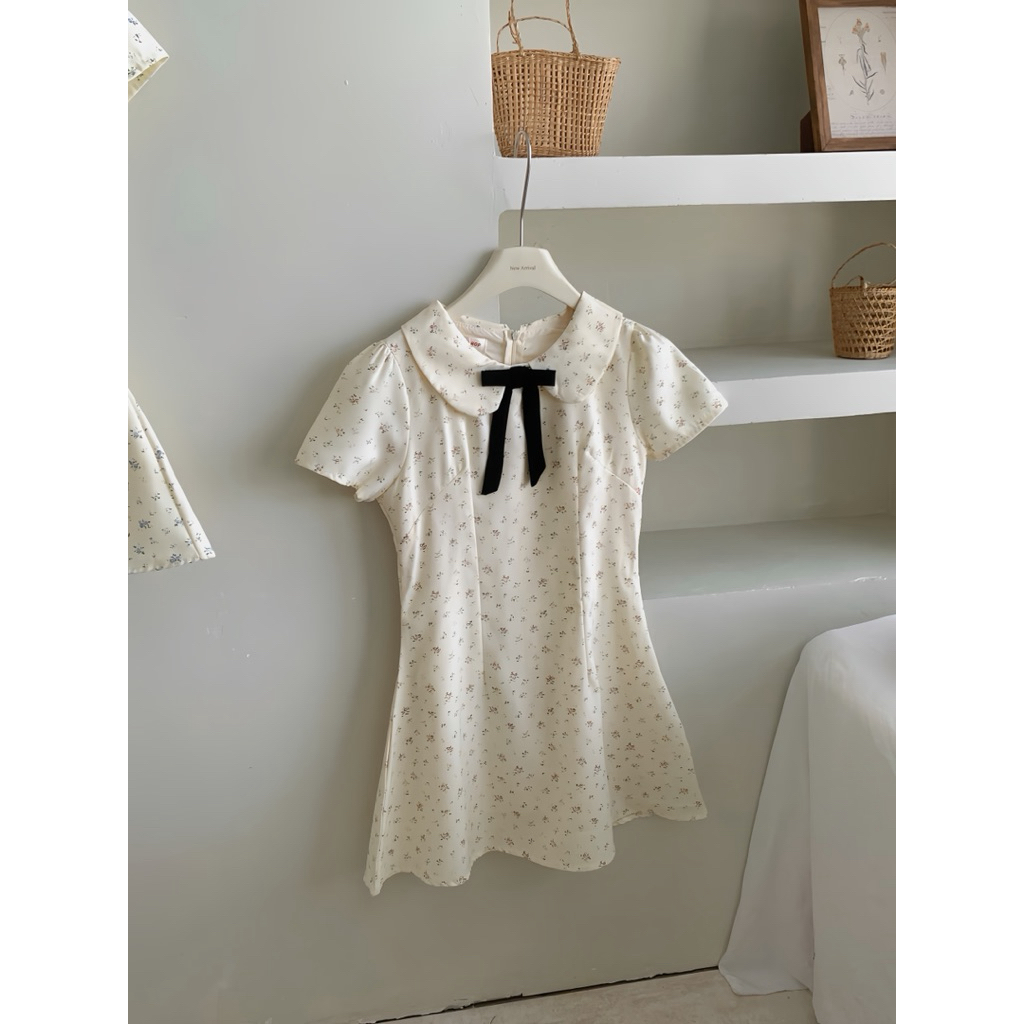 Váy hoa nhí cổ sen dáng dài tiểu thư xixeoshop - V64 | BigBuy360 - bigbuy360.vn