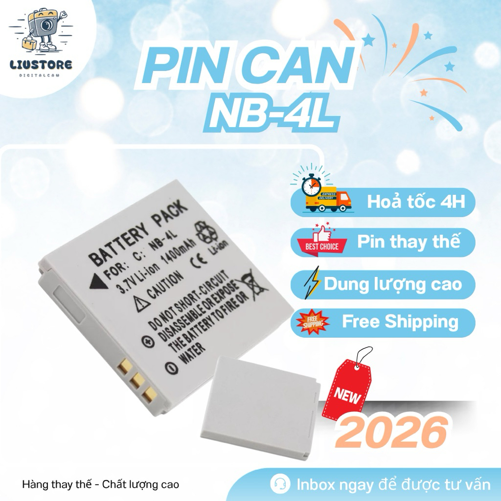 Tổng Hợp Pin Canon NB-4L NB-5L NB-6L NB-8L NB-11L | Pin Máy Ảnh Canon IXUS PowerShot Giá Tốt Dung Lư