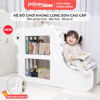[NEW 2026] Kệ Đồ Chơi Cho Bé Kèm Hộc Sách Pakey, Giá Sách Hình Khủng Long Đa Năng 2in1 Tích Hợp Ghế Sofa Tiện Lợi