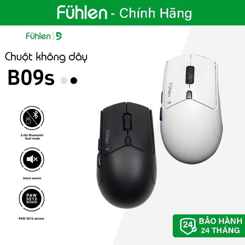Chuột Fuhlen B09s Silent Dual Modes Bluetooth/Wireless - Chính hãng 2 năm