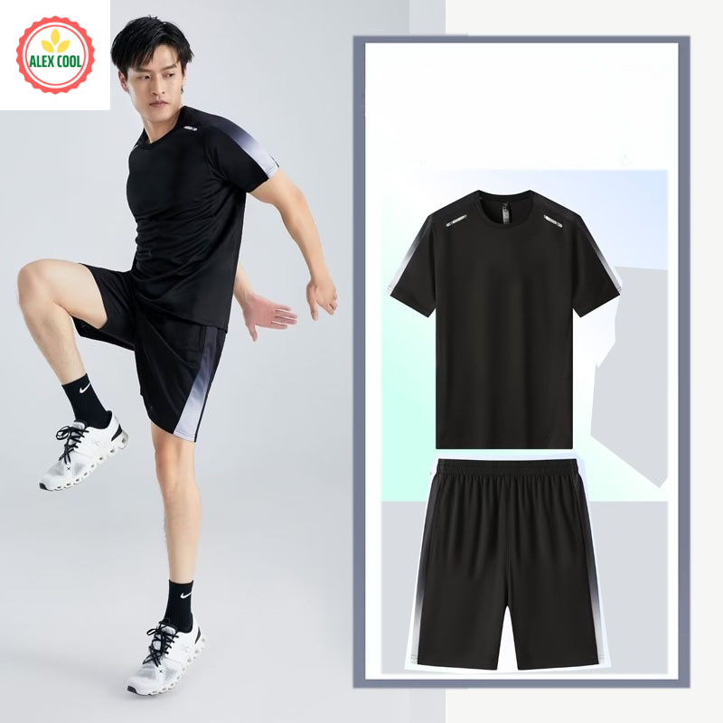 Alex cool Đồ Bộ Quần Áo Thể Thao Nam Mùa Hè Chất Thun Lạnh Co Giãn 4 Chiều Gía rẻ Alex cool 013 Alex