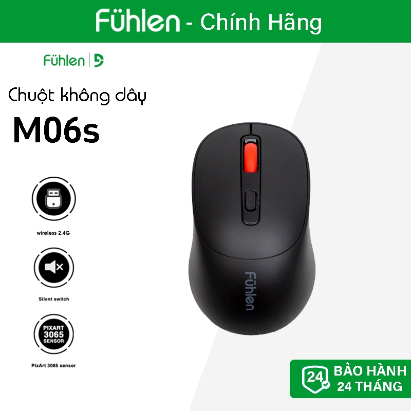 Chuột không dây Fuhlen M06s nút silent - chính hãng 2 năm