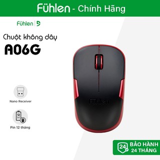Chuột không dây fuhlen a06g đỏ - bảo hành 2 năm