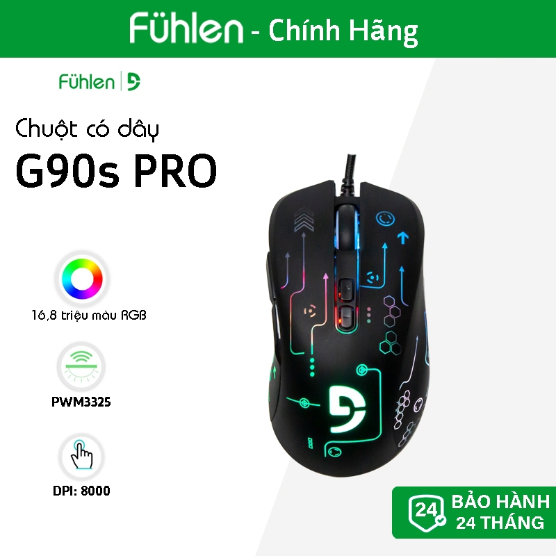 Chuột có dây gaming Fuhlen G90S Pro - Chính hãng 2 năm bảo hành