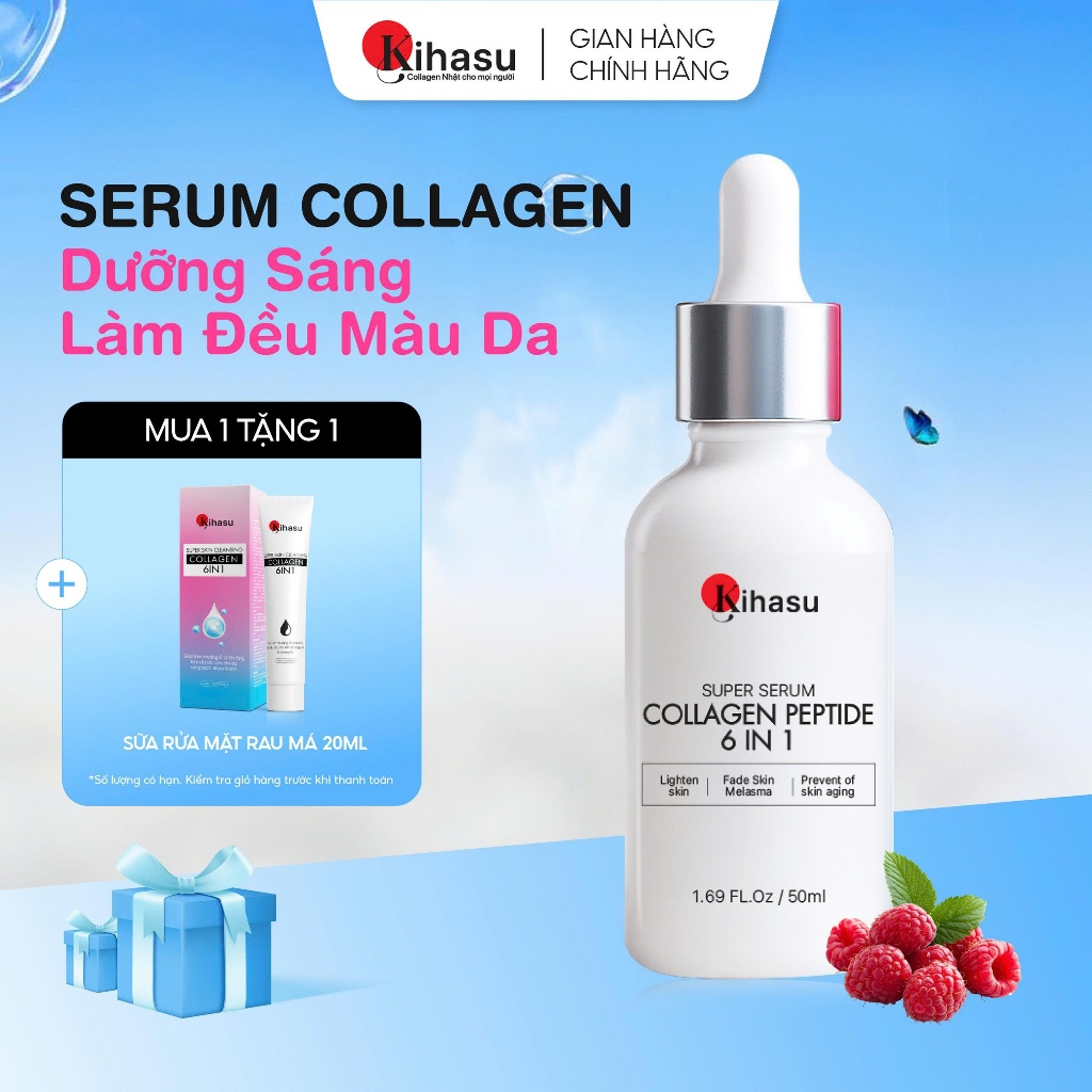 Serum Collagen Kihasu 50ml – Dưỡng Sáng Da, Cấp Ẩm, Làm Đều Màu, Chứa Vitamin C & Niacinamide