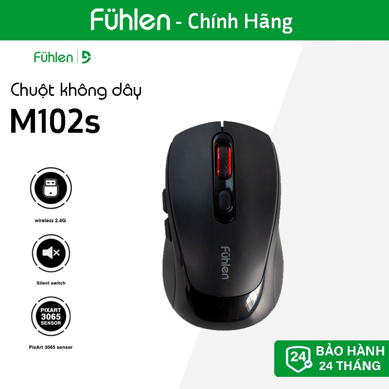 Chuột không dây Fuhlen M102s silent - chính hãng 2 năm bảo hành