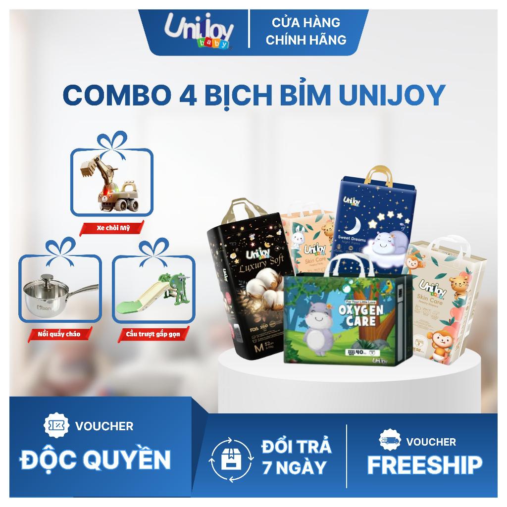 (COMBO 4 BỊCH TẶNG QUÀ) BỈM UNIJOY LUXURY SOFT, SKIN CARE, SWEET DREAM, OXYGEN CARE