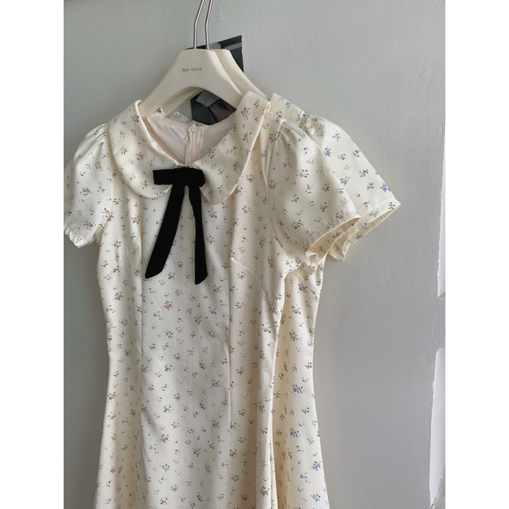 Váy hoa nhí cổ sen dáng ngắn tiểu thư xixeoshop - V130 | BigBuy360 - bigbuy360.vn