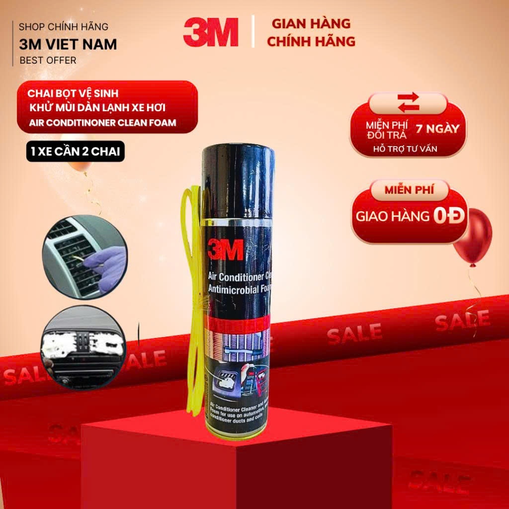Chai Dung dịch Vệ Sinh Dàn Lạnh 3M Chính Hãng 250ml-3M Air Conditioner Cleaner Foam 250ml-DH 3M