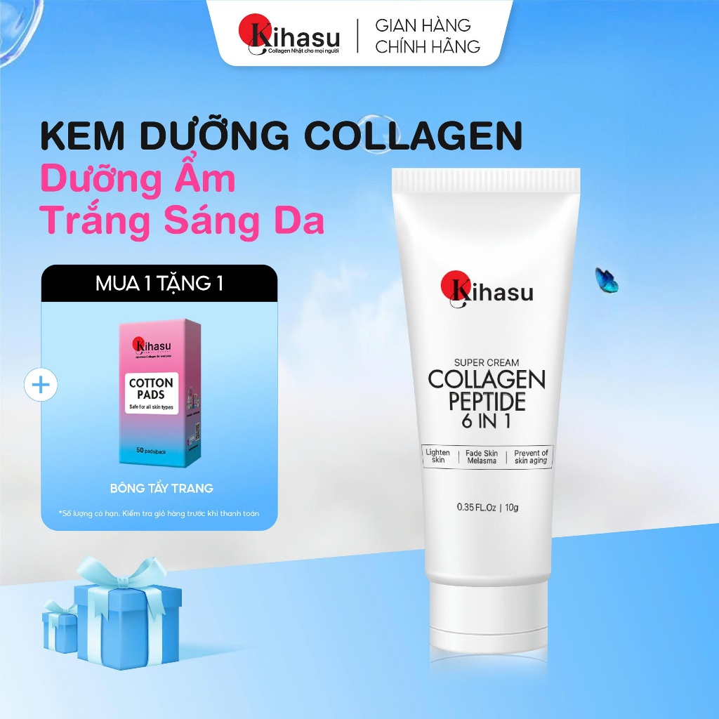 Kem Dưỡng Collagen Kihasu Hỗ Trợ Tăng Sinh Collagen, Giúp Da Săn Chắc Sáng Khỏe, Làm Mờ Các Dấu Hiệu