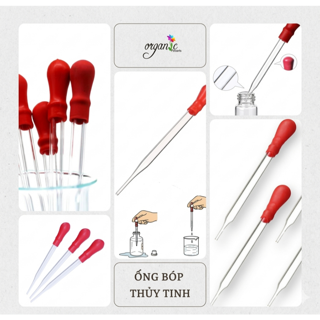 ỐNG BÓP THỦY TINH (3ML) / Ống pipet pasteur thuỷ tinh 3ml - Dụng cụ thí nghiệm