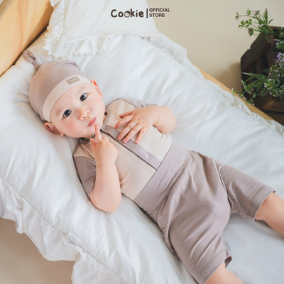 Bộ Sơ Sinh Cộc Tay COOKIE, Bộ Cộc Sơ Sinh Cài Giữa Cho Bé Chất Tăm Lạnh Size Từ 0 Đến 9 Tháng 2026