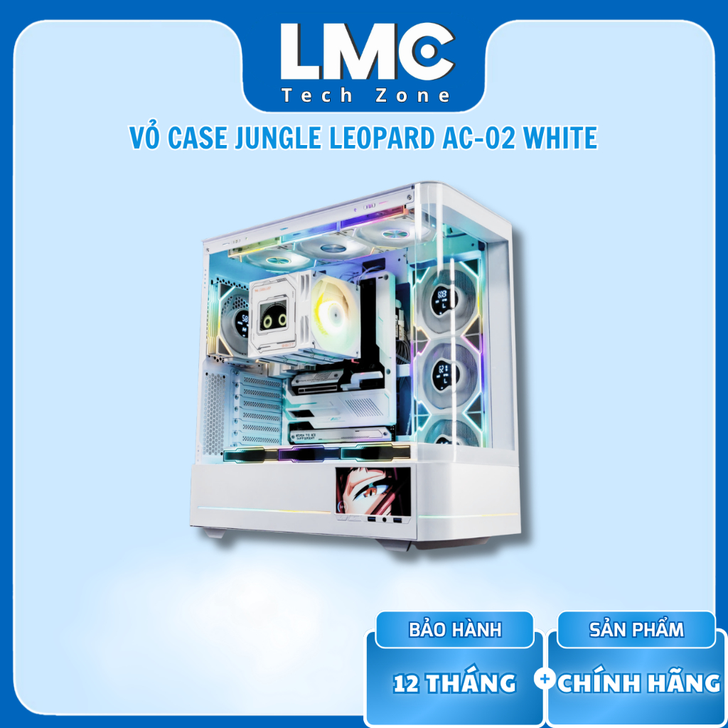 Vỏ Case Jungle Leopard AC-02 ( ATX - Kính cong - Màn LCD )