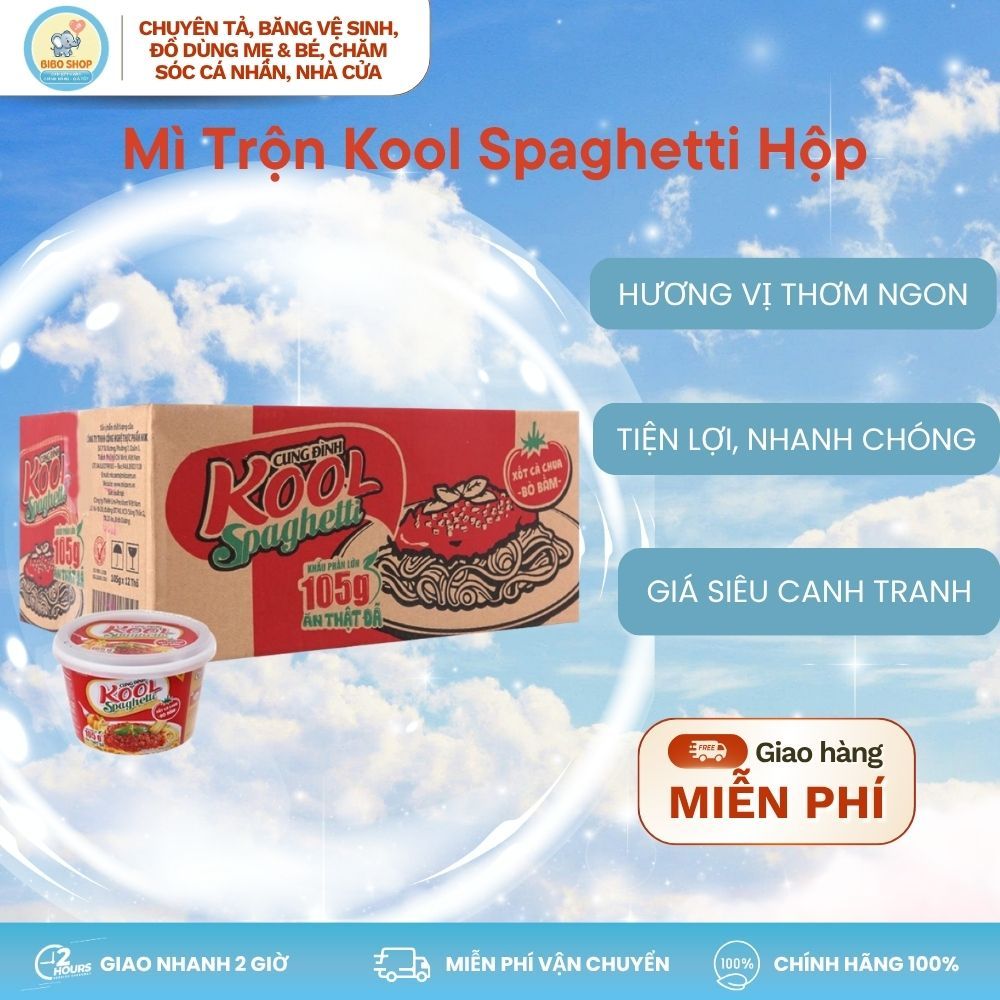 {BIBO SHOP} Thùng 12 Tô Mì Trộn Kool Spaghetti