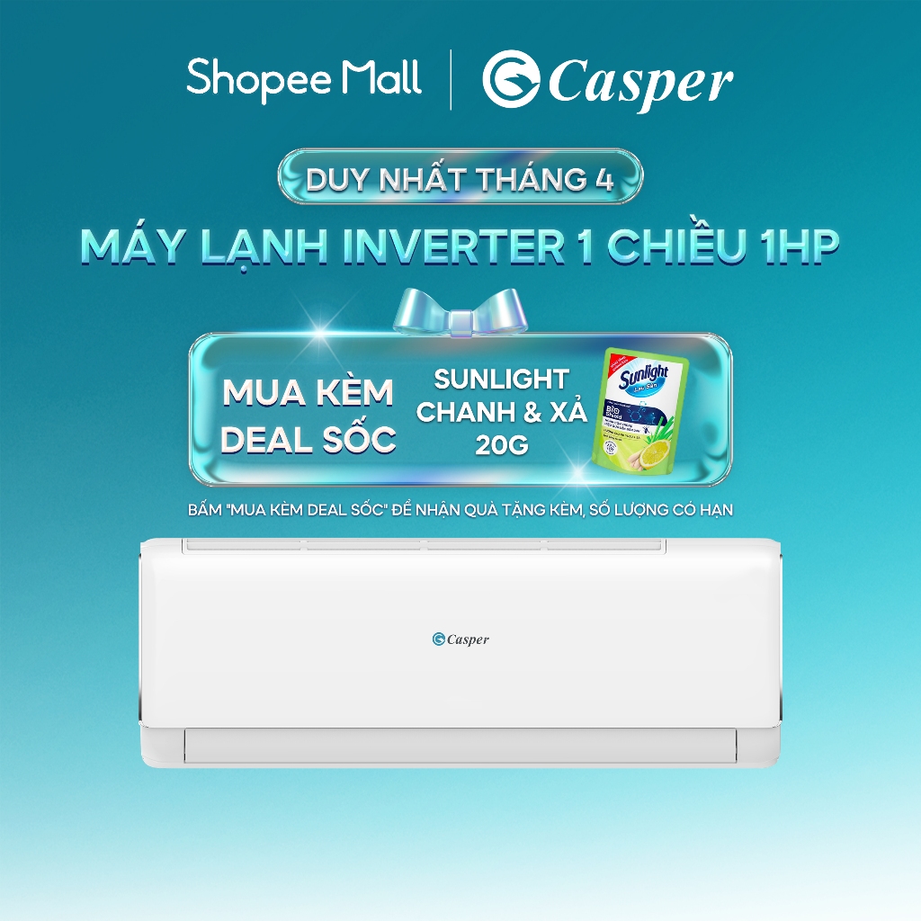 [KOL] [Shopee - Lắp đặt 0Đ HN HCM] Máy lạnh Casper Inverter ProAir 1 chiều 1HP JC-09IU36 - Bảo hành 3 năm - Chính hãng | BigBuy360 - bigbuy360.vn